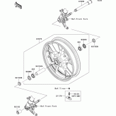 Схема узла: Ступица переднего колеса для Kawasaki ZG1400 1400GTR ABS