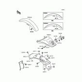 Схема вузла: Крило для Kawasaki KL250 KL250 Super Sherpa