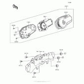 Схема вузла: Meter(S) для Kawasaki ZX636 Ninja ZX-6R ABS KRT Edition