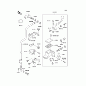 Схема вузла: Передній гальмівний циліндр для Kawasaki KL250 KL250 Super Sherpa