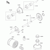 Схема узла: Масляный насос для Kawasaki ZX600 ZZ-R600