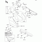 Схема вузла: Side covers/chain cover(1/2) для Kawasaki BN125 Eliminator