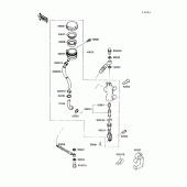 Схема узла: Задний тормозной цилиндр для Kawasaki EX250 Ninja 250