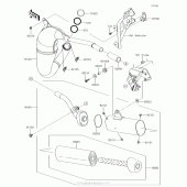 Схема узла: Выхлопная система для Kawasaki KX100