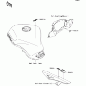 Схема вузла: Інформаційні наклейки (hdf) для Kawasaki ZX1000 Z1000SX ABS