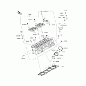 Схема узла: Головка цилиндра для Kawasaki ZX636 Ninja ZX-6R