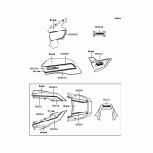Схема вузла: Наклейки (A8F) для Kawasaki ZR1200 ZRX1200R