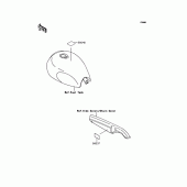 Схема вузла: Інформаційні наклейки для Kawasaki BJ250 Estrella Custom