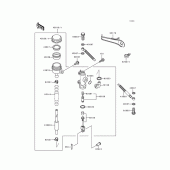 Схема узла: Задний тормозной цилиндр для Kawasaki ZX600 Ninja ZX-6