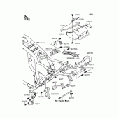 Схема узла: Крепление двигателя для Kawasaki ZR1200 ZRX1200R