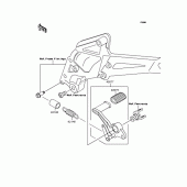 Схема узла: Лапка тормоза для Kawasaki ZR250 Balius-II