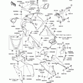 Схема узла: Облицовочные элементы для Kawasaki ZX1200 Ninja ZX-12R