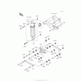 Схема вузла: Підвіска/задній амортизатор для Kawasaki ZR800 Z800