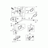 Схема вузла: Кермо & Пульт управління рульовим для Kawasaki VN900 Vulcan 900 Classic LT