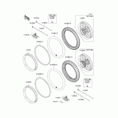 Схема узла: Шины для Kawasaki KX250/ KX252 KX250