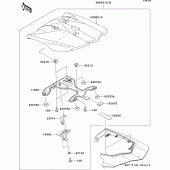 Схема узла: Заглушка сиденья (Опция) для Kawasaki ZX1000 Ninja 1000 ABS