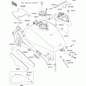 Схема вузла: Fuel tank(1/2) для Kawasaki VN1600 VN1600 Mean Streak