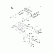 Схема вузла: Задній важіль (маятник) для Kawasaki ZX1100 GPZ1100