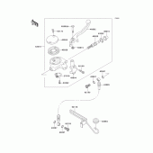 Схема вузла: Передній гальмівний циліндр для Kawasaki VN800 Vulcan 800 Classic