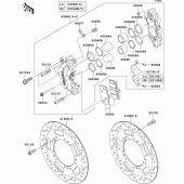 Схема узла: Передний тормоз для Kawasaki VN1700 VN1700 Classic ABS