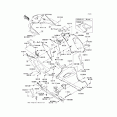 Схема узла: Нижний обтекатель для Kawasaki ZX600 Ninja ZX-6R