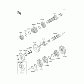 Схема узла: Трансмиссия для Kawasaki KX250/ KX252 KX250F