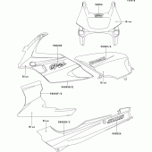 Схема вузла: Decals(blue)(ex500-e7) для Kawasaki EX500 EX500