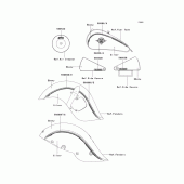 Схема вузла: Наклейки для Kawasaki VN800 Vulcan 800 Drifter