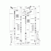 Схема вузла: Передня вилка(1/2) для Kawasaki KX250/ KX252 KX250F