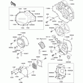Схема вузла: Engine cover(s) до Kawasaki ZX1100 ZZ-R1100