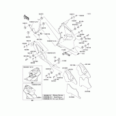 Схема узла: Cowling lowers(zx600-j1h) для Kawasaki ZX600 Ninja ZX-6R