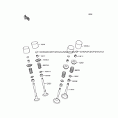 Схема вузла: Рокер & Клапан для Kawasaki ZR400 ZRX