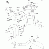 Схема вузла: Вихлопна система для Kawasaki EL250 Eliminator 250