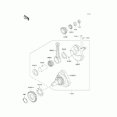 Схема вузла: Колінчастий вал для Kawasaki BJ250 Estrella Custom