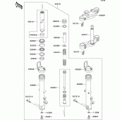 Схема вузла: Вилка передньої осі для Kawasaki ZR750 ZR-7S