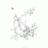 Схема вузла: Кріплення двигуна Kawasaki VN900 Vulcan 900 Classic LT