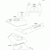 Схема вузла: Decal(blue) для Kawasaki ZX750 ZXR750