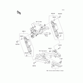 Схема узла: Подвеска/задний амортизатор для Kawasaki ZR1200 ZRX1200 DAEG
