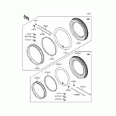 Схема вузла: Колеса (Шини) для Kawasaki BJ250 Estrella Custom
