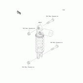 Схема узла: Амортизатор(ы) для Kawasaki ZX750 Ninja ZX-7R