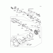 Схема узла: Приводной вал/шестерня ведомого вала для Kawasaki VN1600 Vulcan 1600 Nomad