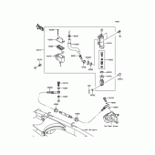 Схема узла: Задний тормозной цилиндр для Kawasaki KLX150 KLX150L