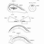 Схема вузла: Decals(violet)(vn800-b7) для Kawasaki VN800 Vulcan 800 Classic
