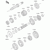 Схема вузла: Трансмісія для Kawasaki KX85 KX85