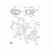 Схема узла: Картер двигателя для Kawasaki KLX400 KLX400R
