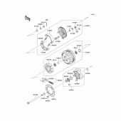 Схема вузла: Ступиця заднього колеса для Kawasaki EJ650 W650