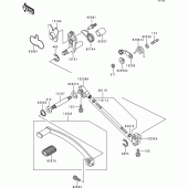 Схема узла: Переключатель передач для Kawasaki EN500 Vulcan 500 LTD