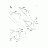 Схема вузла: Side covers для Kawasaki KX100