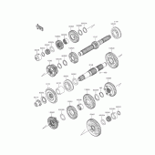 Схема узла: Трансмиссия для Kawasaki ZR1200 ZRX1200 DAEG