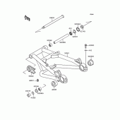 Схема вузла: Задній важіль (Маятник) для Kawasaki ZR400 ZRX